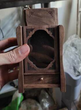 黑胡桃红花梨木雕佛龛随身携带观音神像摆件泰国佛牌吊坠唐卡擦擦
