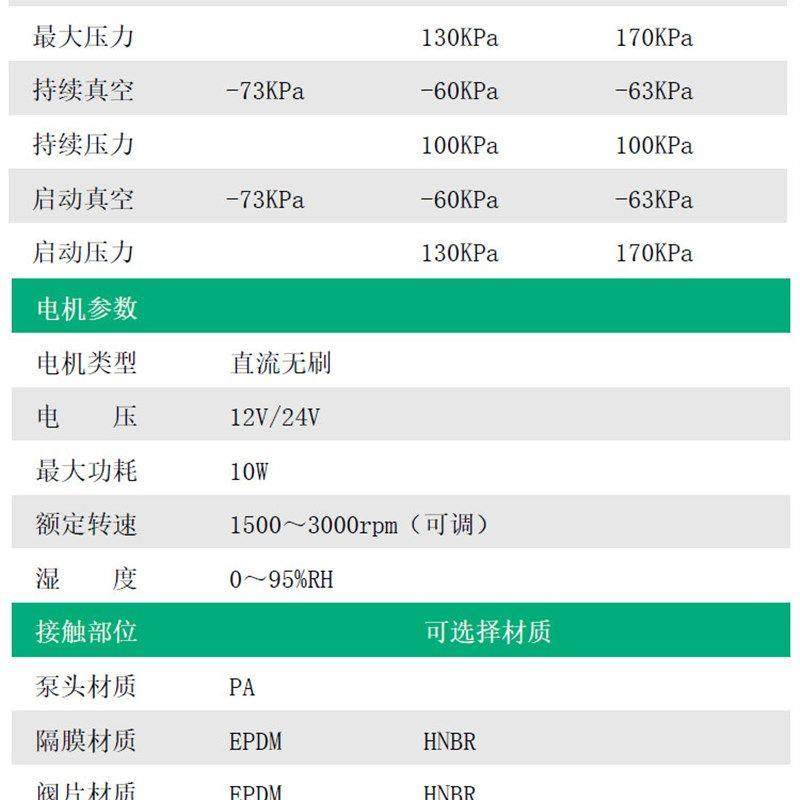 微型真空泵双头12v无刷小型抽气泵压缩机打气泵24V隔膜负压泵蓬普,橡塑材料及制品,聚四氟乙烯板,淘宝优惠券,粉丝福利购,淘宝优惠卷