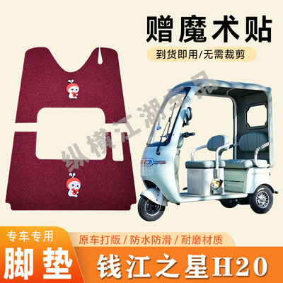 适用钱江之星H20电动三轮车脚垫防滑丝圈耐磨耐用脚踏板踩垫