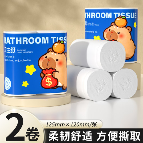 260克大卷卫生纸家庭实惠卷纸厕所纸巾手纸厕纸无芯卷筒纸大卷纸