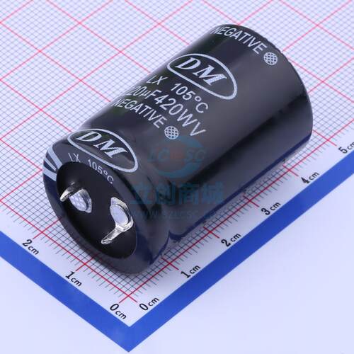 牛角型电解电容 CD293 420V220μF 嵌入,25.4x40mm DMEGC(东磁)