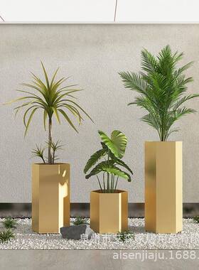 长方户外as081701铁艺花盆形组合花箱商花槽场酒店庭院圆花池形大