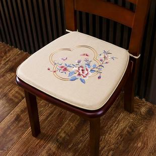 餐桌椅子垫家用冬季 餐椅坐垫新中式 加厚防滑马蹄形餐椅垫海绵屁垫