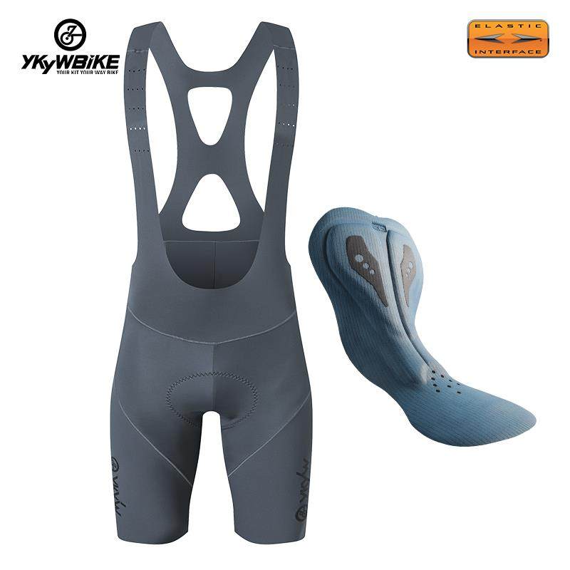 YKYWBIKE裸感背带骑行裤男款公路车自行车裤子双箭头坐垫夏季短裤