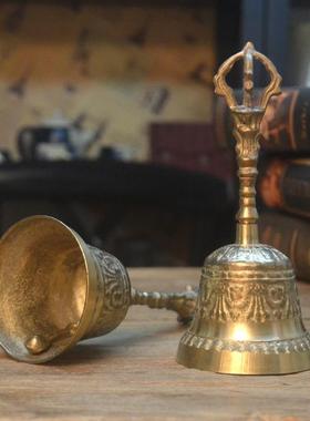 三清铃传统手摇铜铃铛法事声响清金刚铃杵清脆道士风水铃道家法器