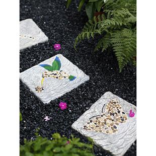 美国花园踏脚石户外庭院露台阳台户外踏脚石草坪铺装水泥踏脚石块