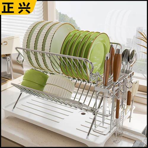 厨房沥水碗架碗筷架碗盘置物架可折叠沥碗架多功能碗碟餐具收纳架