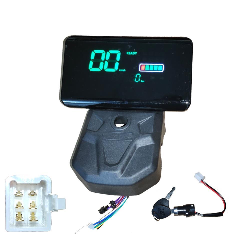 电动三轮车配件仪表液晶表12V48v60v电显表表盘电压表电量表表