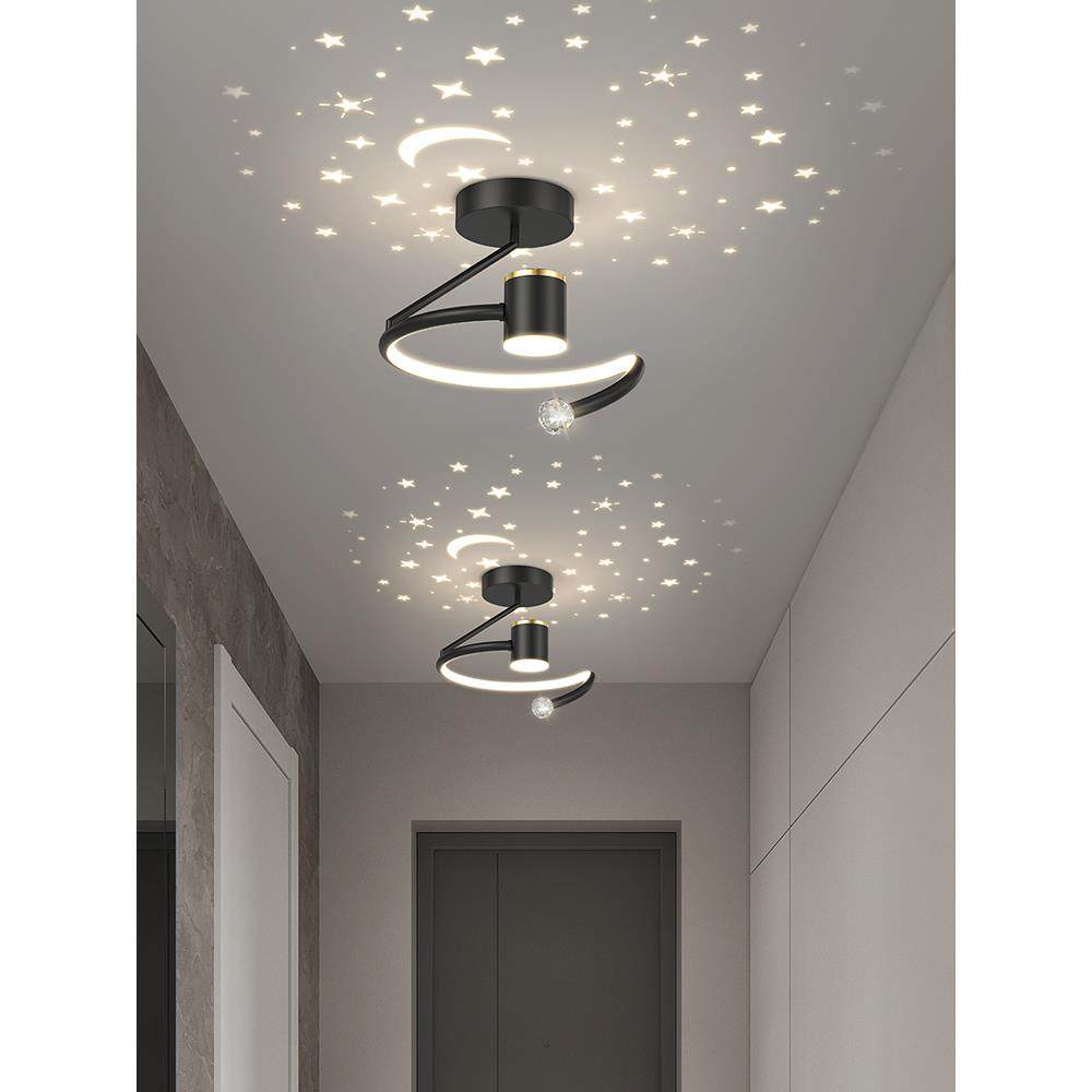 星空投影过道灯走廊灯新款创意个性入户玄关灯北欧轻奢阳台吸顶灯