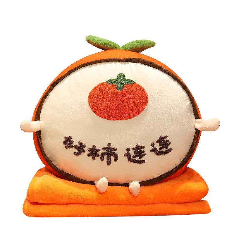 可爱水果新款抱枕被子两用毯子办公室午睡车用客厅沙发靠垫二合一