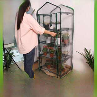 春寒植物遮雨棚支架支撑杆户外庭院阳台小型多肉育苗暖棚花棚架