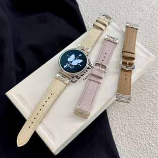 41mm女款 表带watch3 2Pro表带女fit3荣耀gs3真皮女 MAPXWS新款 4Pro真皮表带gt3 蝴蝶结小牛皮适用华为gt6