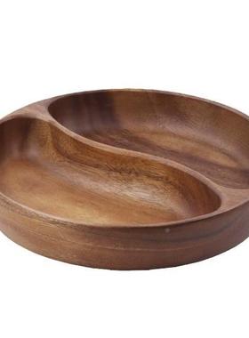 零新式中鸳盘鸯果盘胡桃木四格点心坚果食盘糕点茶点围NJL炉煮茶