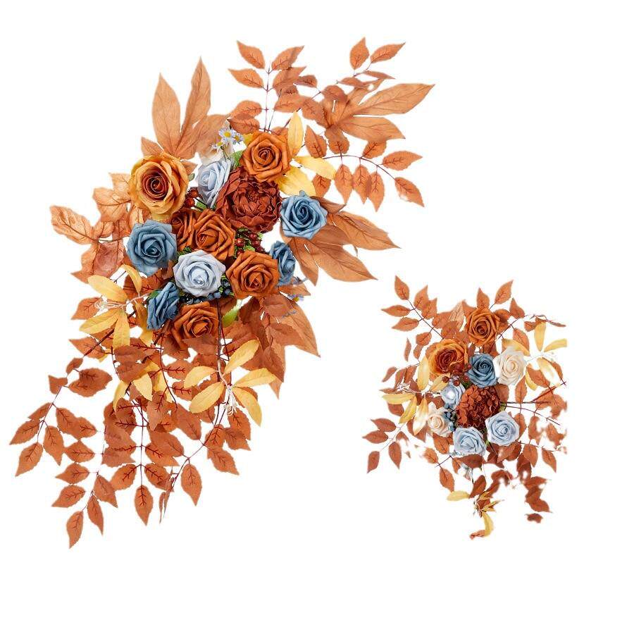 西式婚礼场庆地拱门花舞FZH-1817台背景草坪水门拱婚假花门宾迎仿