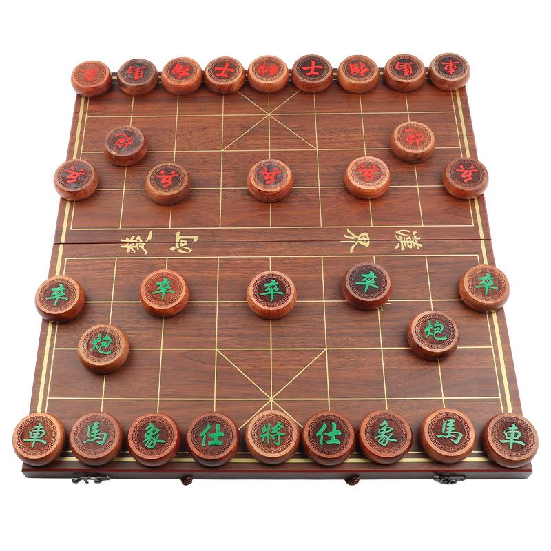 中国象棋无品牌/木质折叠象便式棋盘大人号捷送长辈老人成棋套装
