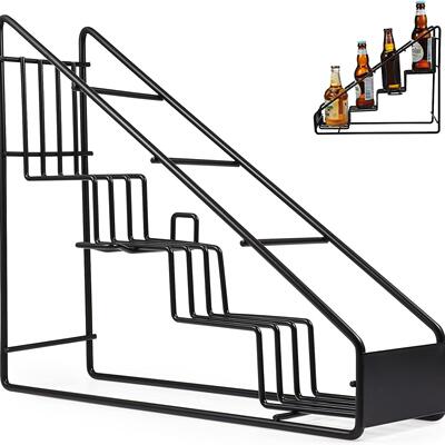 黑色四层铁艺收纳架多功能HY00267奶厨房置物架咖吧台啡用茶店商