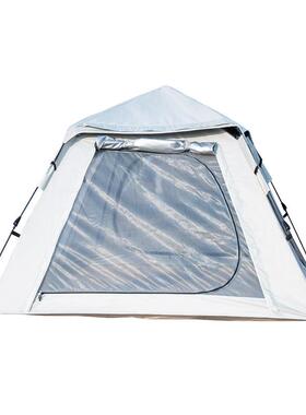 帐速篷3-5人XJQ自轻然光涂四面全自动银开便携式野餐野外露营量便