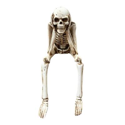 热卖个性不骷髅头树脂工艺品摆件万圣节装饰不听不98012看说小骷