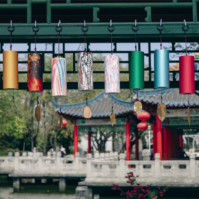 风铃挂饰室内瑜伽馆小酒馆清吧茶馆屋檐走廊会所书店日式挂件户外