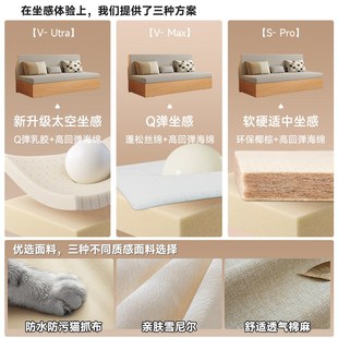 慕宁安实木沙发床折叠两用简约坐卧伸缩床小户型客厅储物沙发新款