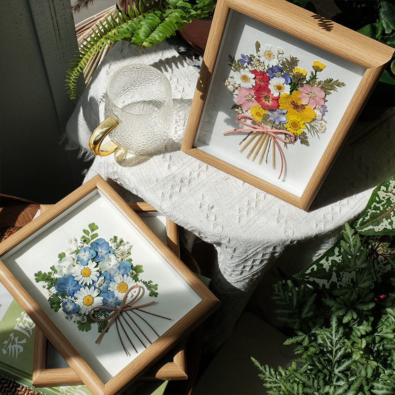 押花花束相框情人节教师节礼物家居装饰挂画摆件小清新拍摄道具
