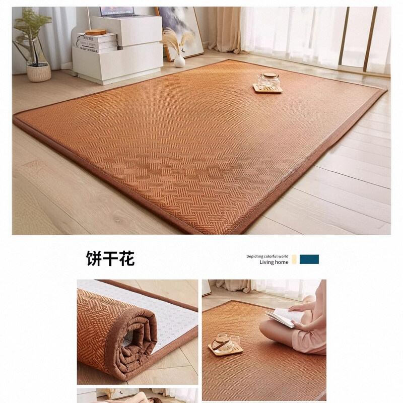 环保新款凉席地垫睡觉打地铺神器榻榻米床垫午睡垫家用藤席垫加厚