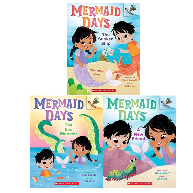 【断货王 刚到货】学乐英文原版 美人鱼日记 Mermaid Days3册 橡子Acorn系列桥梁书
