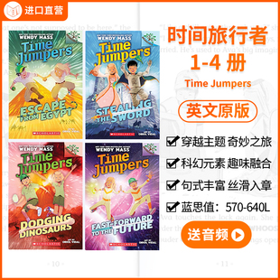Jumpers 儿童英语课外阅读推荐 时间旅行者英文原版 学乐大树系列桥梁章节书 读物 4册 Time