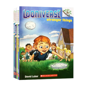 【送音频】怪诞世界4册Looniverse怪诞小镇上捡到个硬币从此就变得诡异的英文原版Scholastic Branches学乐大树系列章节桥梁书