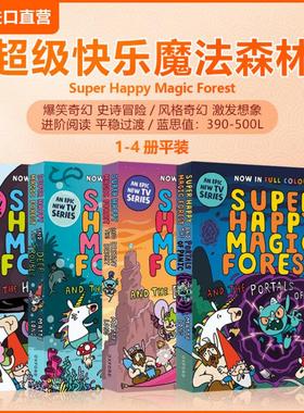 【搞笑冒险桥梁书 送音频】牛津超级快乐魔法森林4册Super Happy Magic Forest英文原版小学生课外阅读搞笑远方的魔法书长袜子皮皮