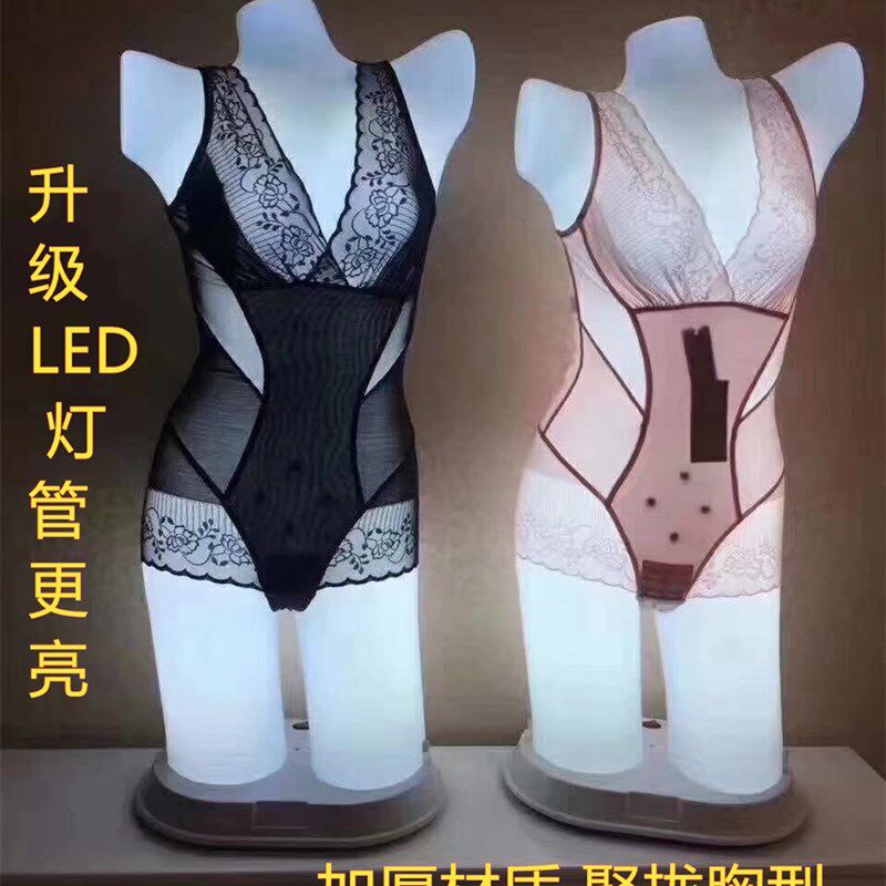 内衣模特道具女半身发光橱窗女模特美体灯模灯光胸膜内裤半体包邮