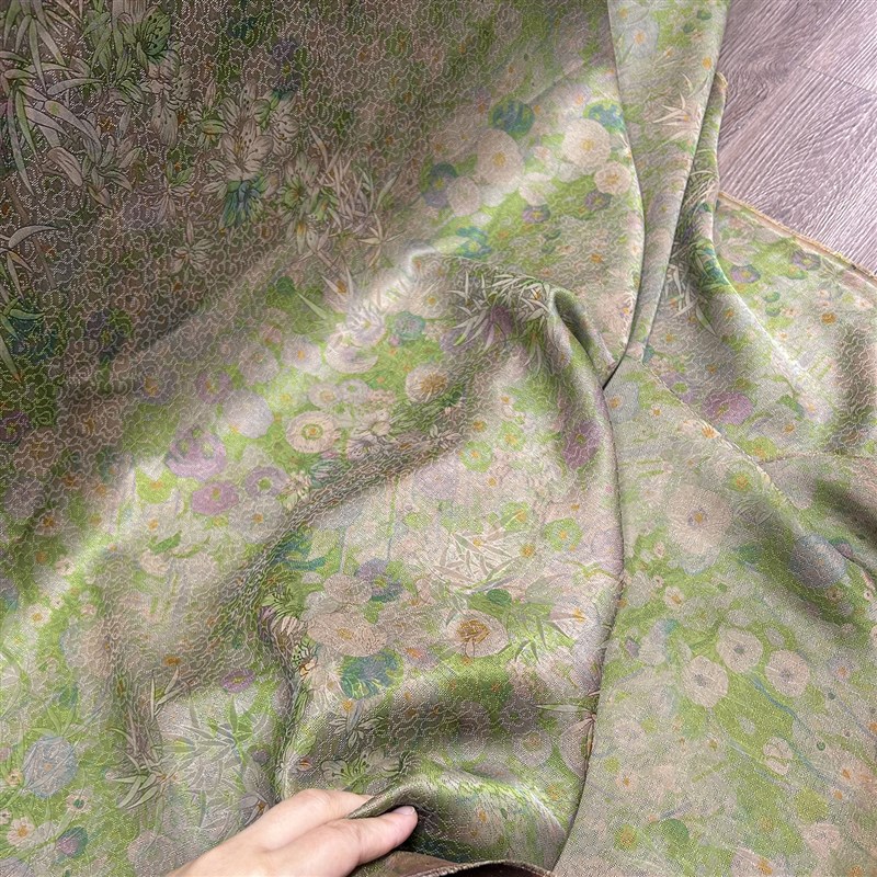 全孔花罗香云纱真丝面料裙装桑蚕丝透孔布料连衣裙上衣袍子年轻款