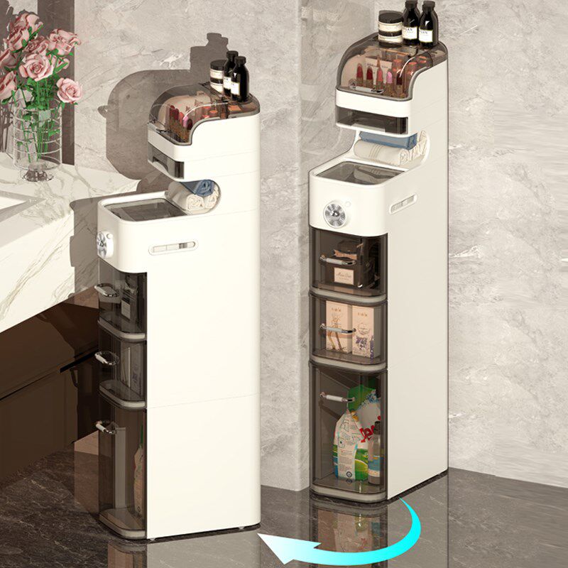 卫生间夹缝收纳柜抽屉式厕所窄缝储物柜塑料浴室超窄缝隙柜侧边柜