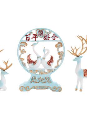 鹿摆件创意乔迁之喜家居客厅玄关电视柜酒柜装饰品乔迁新居礼品