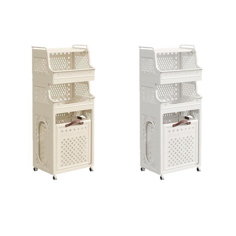 多能功带滑轮置物架家用8102-810客厅书本零食玩具收纳架厨房蔬果