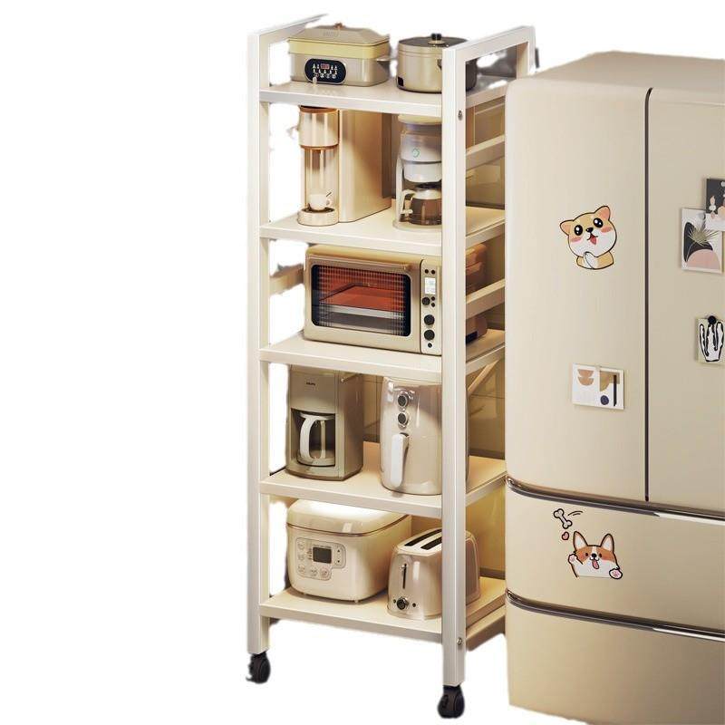 抽拉式厨房置物架落地多层夹缝收纳架家用烤箱微波炉多功能储物架,厨房/烹饪用具,抹布架/厨房清洁收纳架,淘宝优惠券,粉丝福利购,淘宝优惠卷