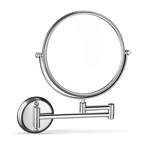 化妆镜酒店壁挂伸缩折叠镜浴室美容镜卫生间双面镜led带灯镜子