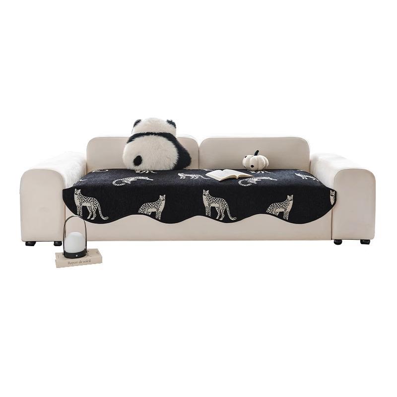 hyfs-猎防猫雪尼尔异形沙发垫四通2025新款沙发套罩防滑用坐垫抓