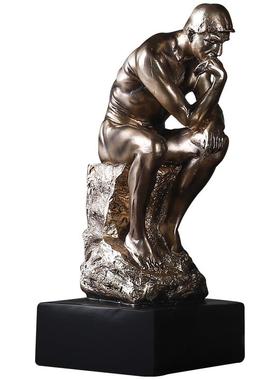 工厂直销创意沉思者人物摆件现代家居客厅酒柜电视柜桌面装饰摆设