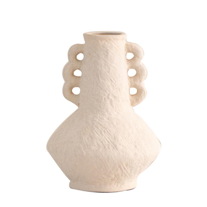 陶瓷花瓶摆件客厅插花地效果高侘级大OQR感寂风酒复古店玄关花器