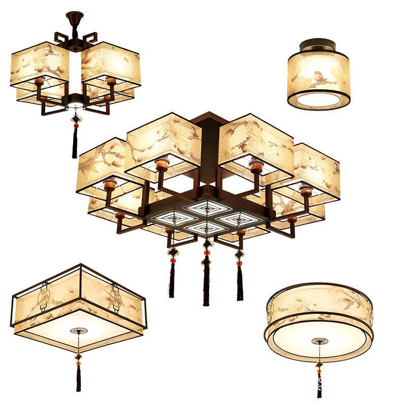 新中式吸顶灯2023新款led客厅灯简约现代大气卧室禅意中国风灯具