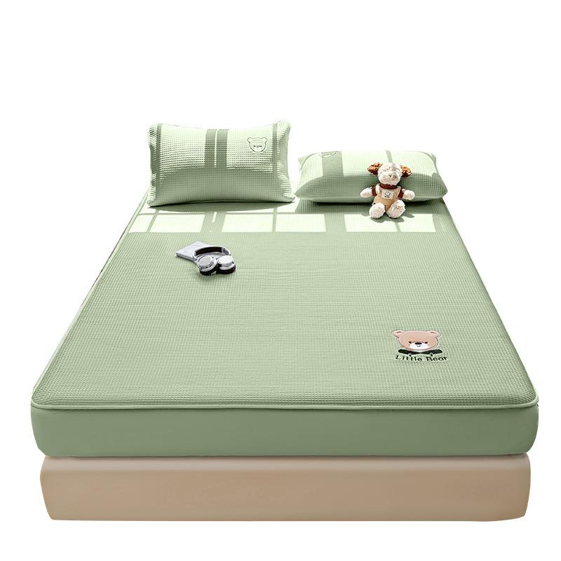 冰豆豆床笠夏家用折凉豆豆凉席三季ASK件套夏天叠单人子可水席洗