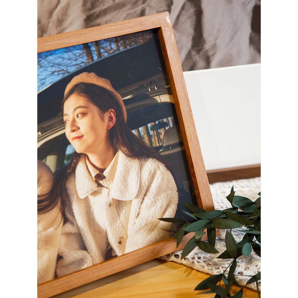 片WBZ7照打印相挂墙实F7679T6T木字加画婚纱照洗照片a4a大框尺寸