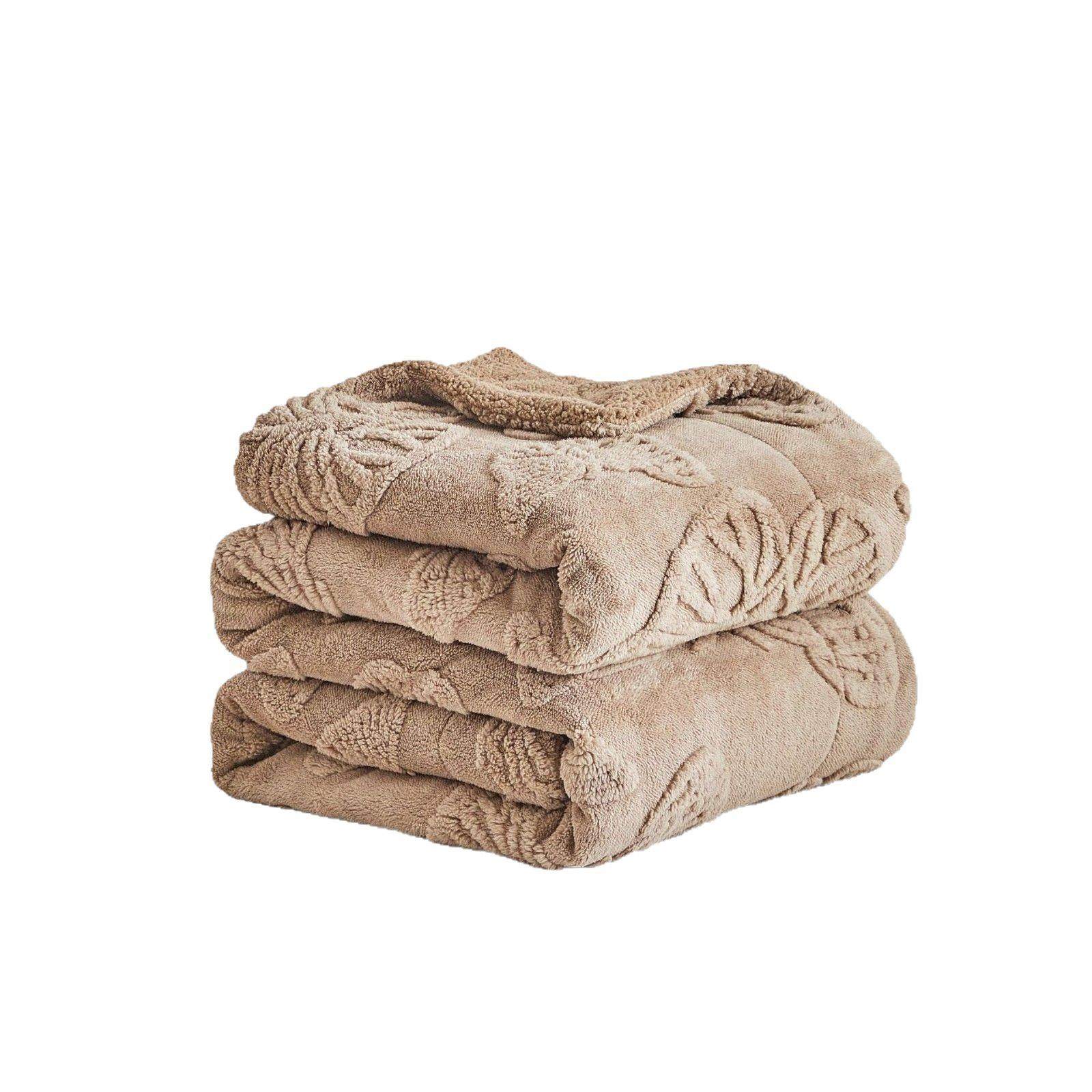 蝴蝶双层塔芙绒纯色毯子冬季加厚保暖毯午睡毯通用沙发盖毯,床上用品,休闲毯/毛毯/绒毯,淘宝优惠券,粉丝福利购,淘宝优惠卷