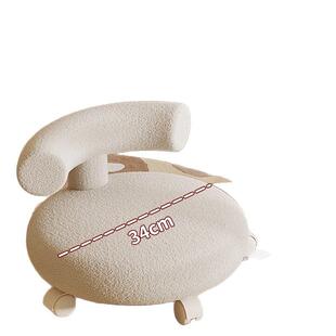 小凳子家用矮凳滑轮靠背矮凳万向轮奶油风儿童椅美缝凳静音滑滑凳