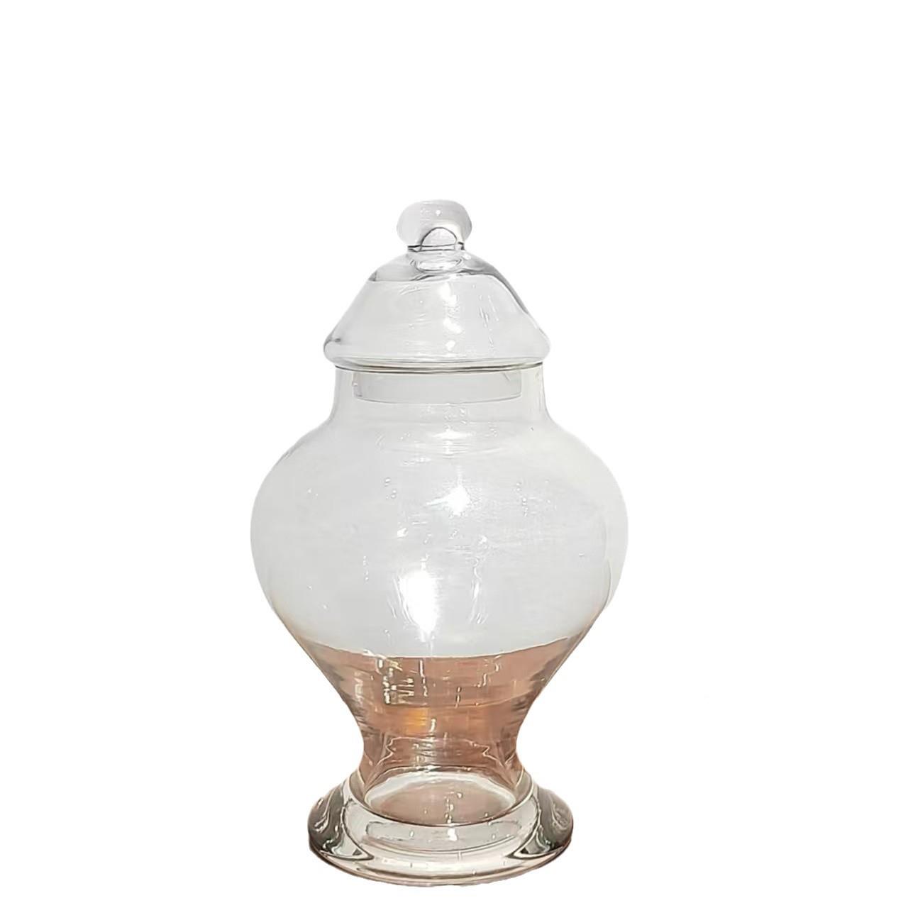 代简约透明璃糖玻家居样板现房桌0046罐面软装收纳透明糖缸摆件