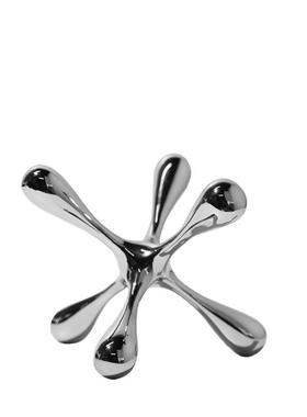 现代简约欧式轻奢银色点线分子摆件书镇样板房售楼处软装饰品摆设