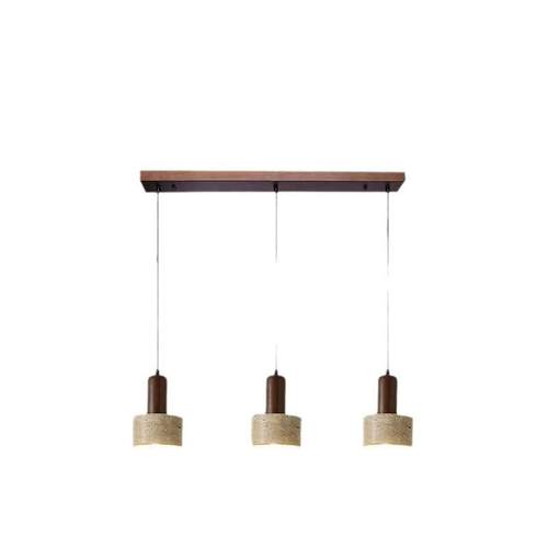 黄洞石卧室床头吊灯侘寂风奶油风民宿北欧复古吊线灯具日式小吊灯