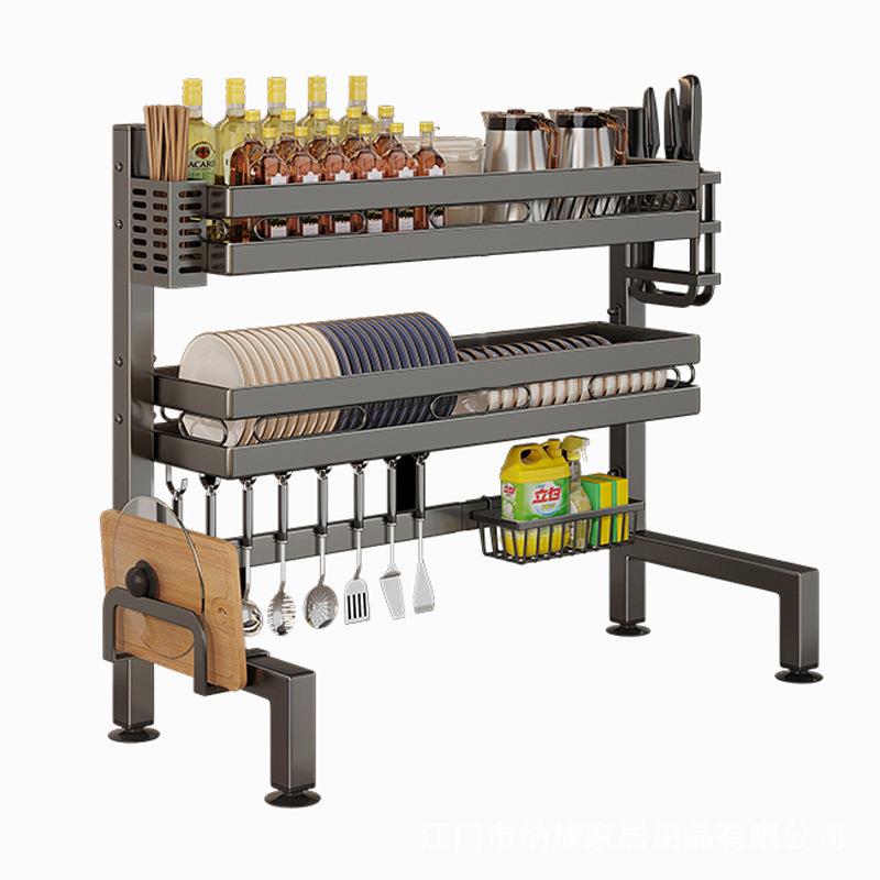 SCJ-6892洗碗架厨房水槽碗碟架收纳杯子架洗碗池沥水头架水多功能
