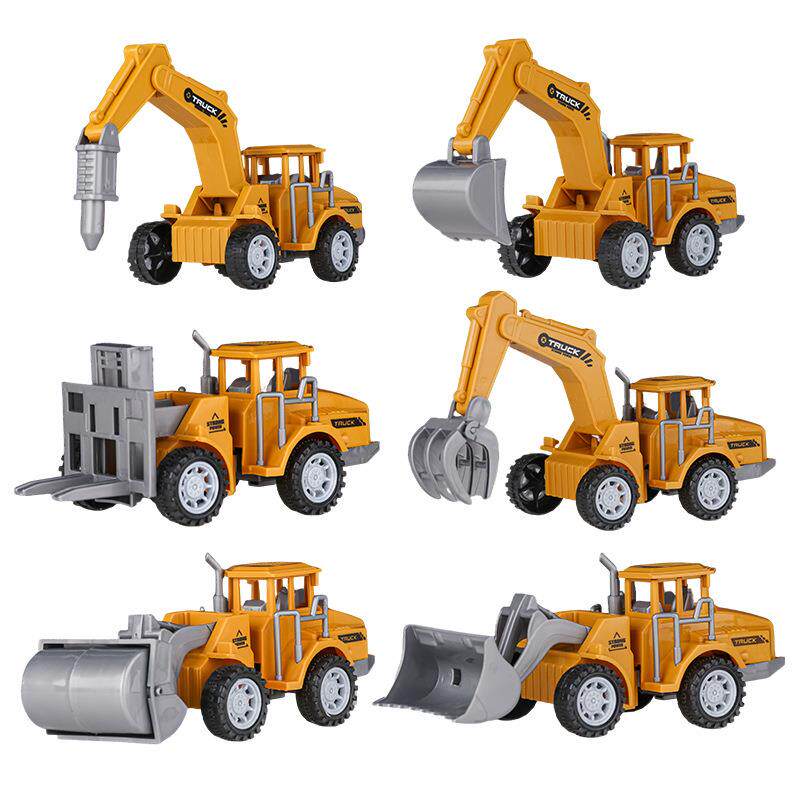 新款城市工程车挖掘推土机惯性小汽车动力套装玩具招生大礼盒
